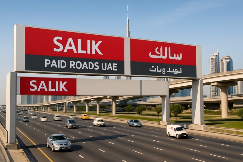 Dubai Paid Roads UAE electronic toll system